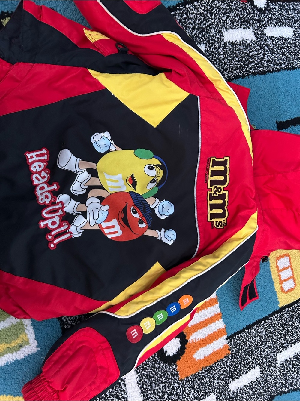 M&M'S Kids vintage Hooded Puffer Jacket size 4